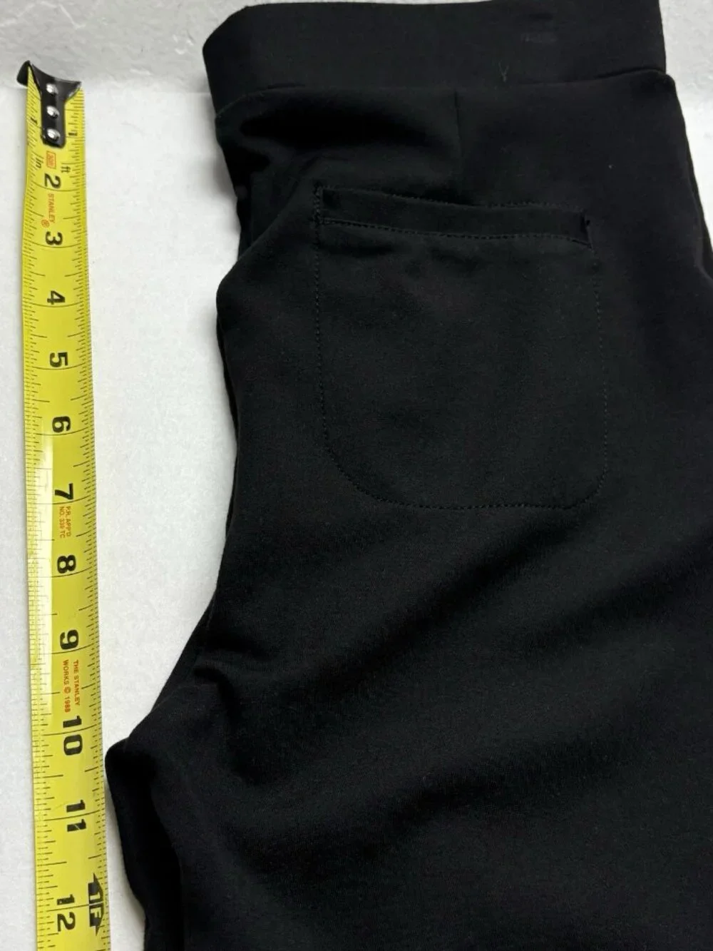 BETABRAND Women Overlay Bootcut Pants Sz MP Black Casual Chic‎ Modern 68-20